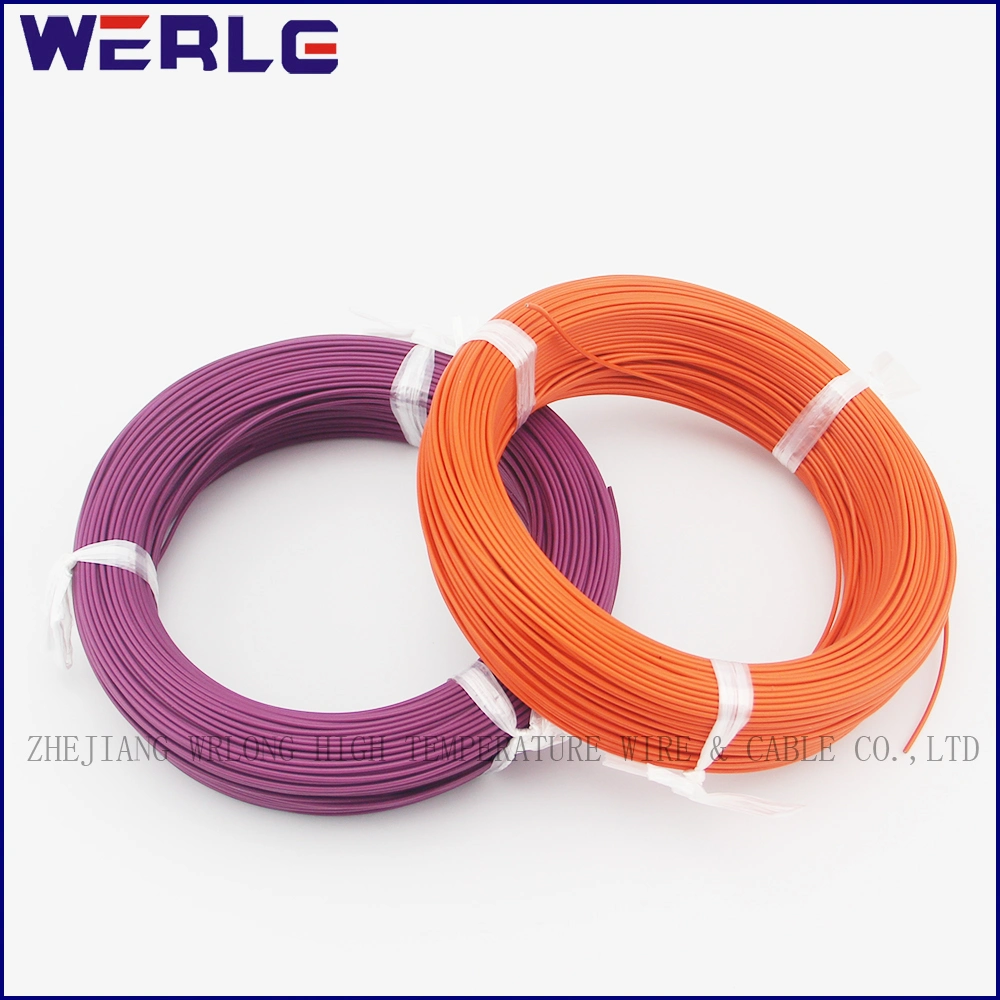 Electrical Wire UL1330 FEP Teflon High Temperature Tinned Copper Insulated Wire200c Orange