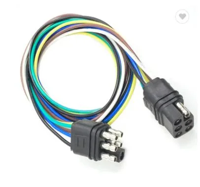 Square 6-Way Trailer Wiring Harness Connectors 6 Pin Square Trailer Wire Extension for LED Brake Tailgate Light Bars Hitch Light