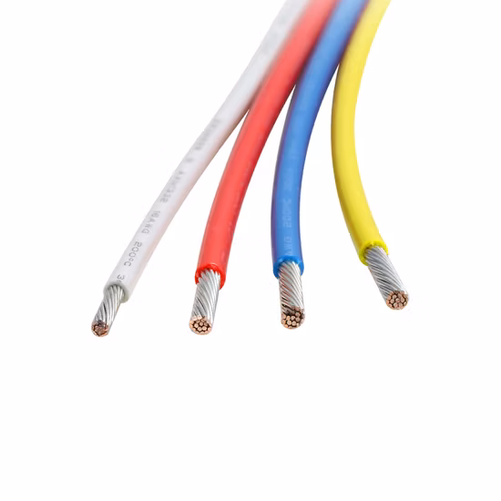 UL1859 600V 150c 28AWG PFA Insulated Wire Tinned Copper Wire Brown White Yellow