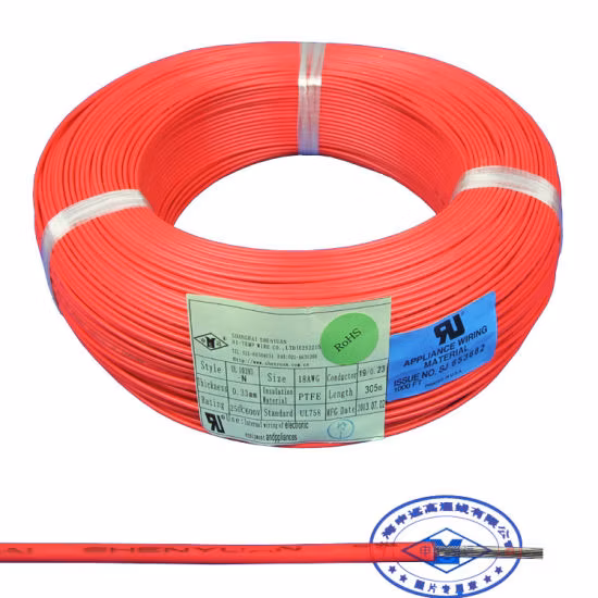250 Degree 600V Teflon PTFE PFA FEP ETFE Insulated High Temperature Wire